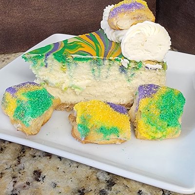 King Cake Cheesecake - 6 Inch Small