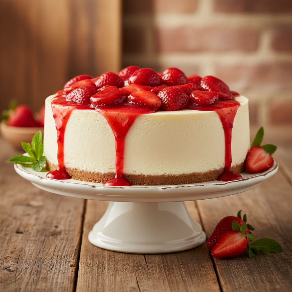 Plain Cheesecake with Topping